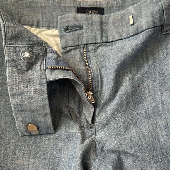 J Crew Factory Scalloped Chambray Shorts - Picture 4 of 4